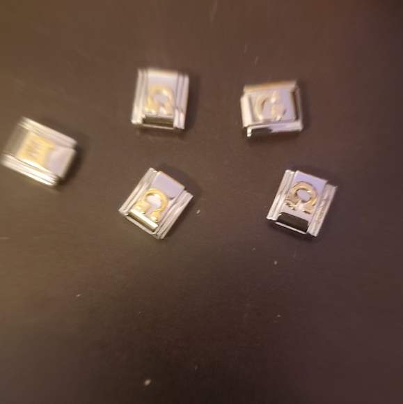 Jaltex Inc charms SS 14Kt Gold letter G & B - Picture 7 of 8